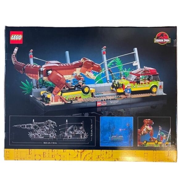 Lego Jurassic Park T Rex Breakout Dinosaur Scene 76956 New Sealed Gift - Picture 3 of 9